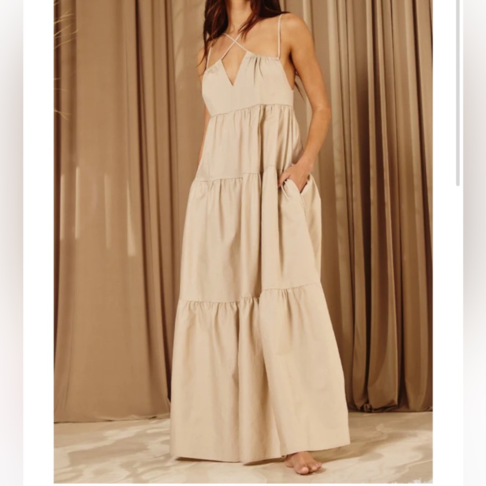 BUCKETLIST Black Strappy Tiered Maxi Dress - Picture 7 of 7